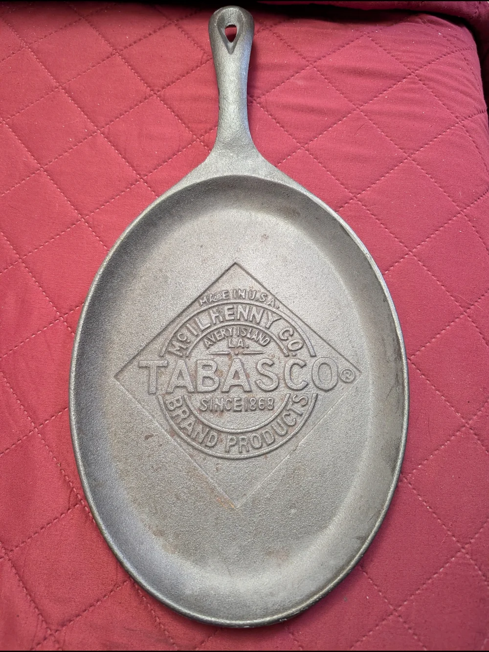 McIlhenny Co Tabasco Cast Iron Oval Skillet